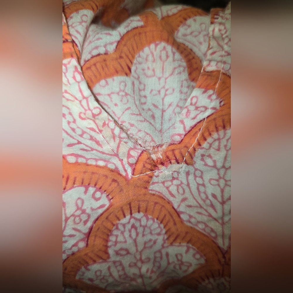 Roberta Roller Rabbit Coral and Light Pink Patterned Tunic - Picture 7 of 7